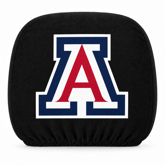 Arizona Wildcats car headrest cover, Style 1 team design, white background