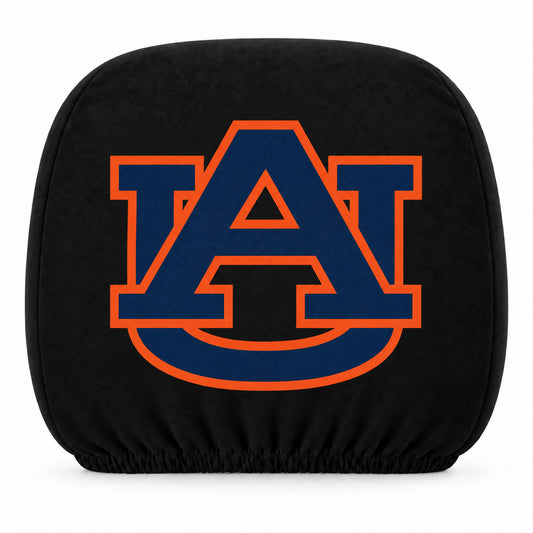 Auburn Tigers car headrest cover, Style 1 team design, white background