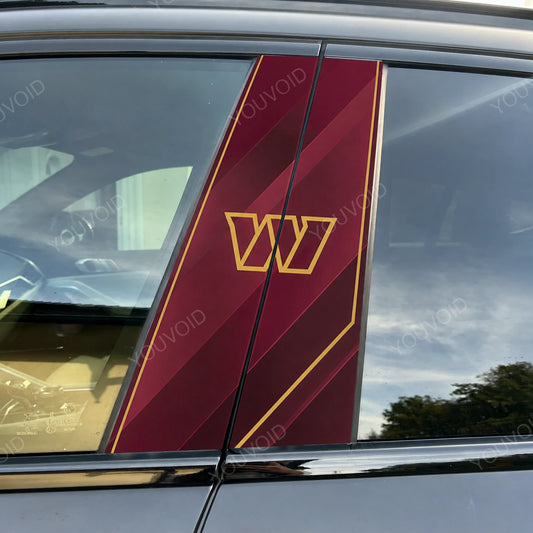 Washington Commanders Car Pillar Wrap - Premium Vinyl B-Pillar Decal, Universal Fit