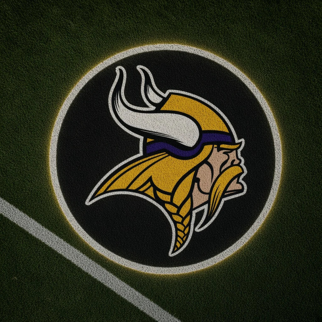 Minnesota Vikings Football Car Door Projector Light grass scene