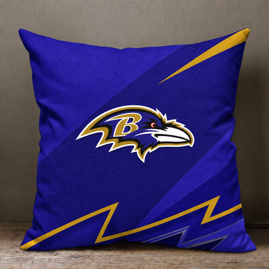 Baltimore Ravens sofa cushion cover showing the team graphic and patterned design
