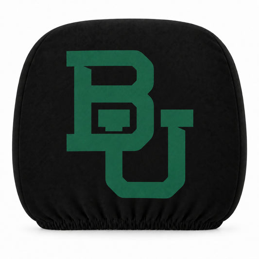 Baylor Bears car headrest cover, Style 1 team design, white background