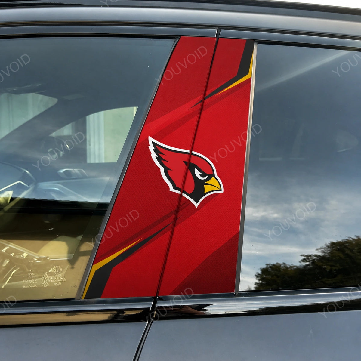 Arizona Cardinals Car Pillar Wrap - Premium Vinyl B-Pillar Decal, Universal Fit