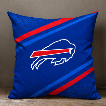 Buffalo Bills sofa cushion cover showing the team graphic and patterned design