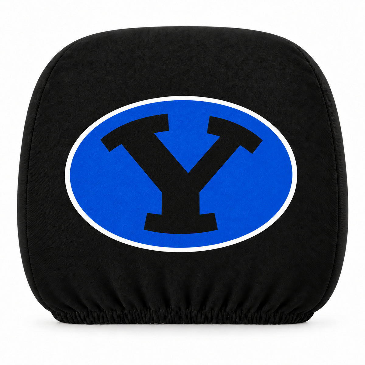 BYU Cougars car headrest cover, Style 1 team design, white background