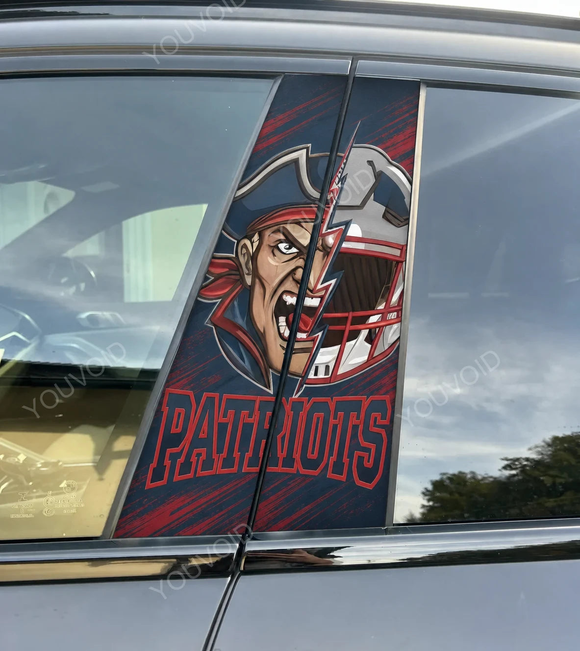 New England Patriots Car Pillar Wrap - Universal Fit