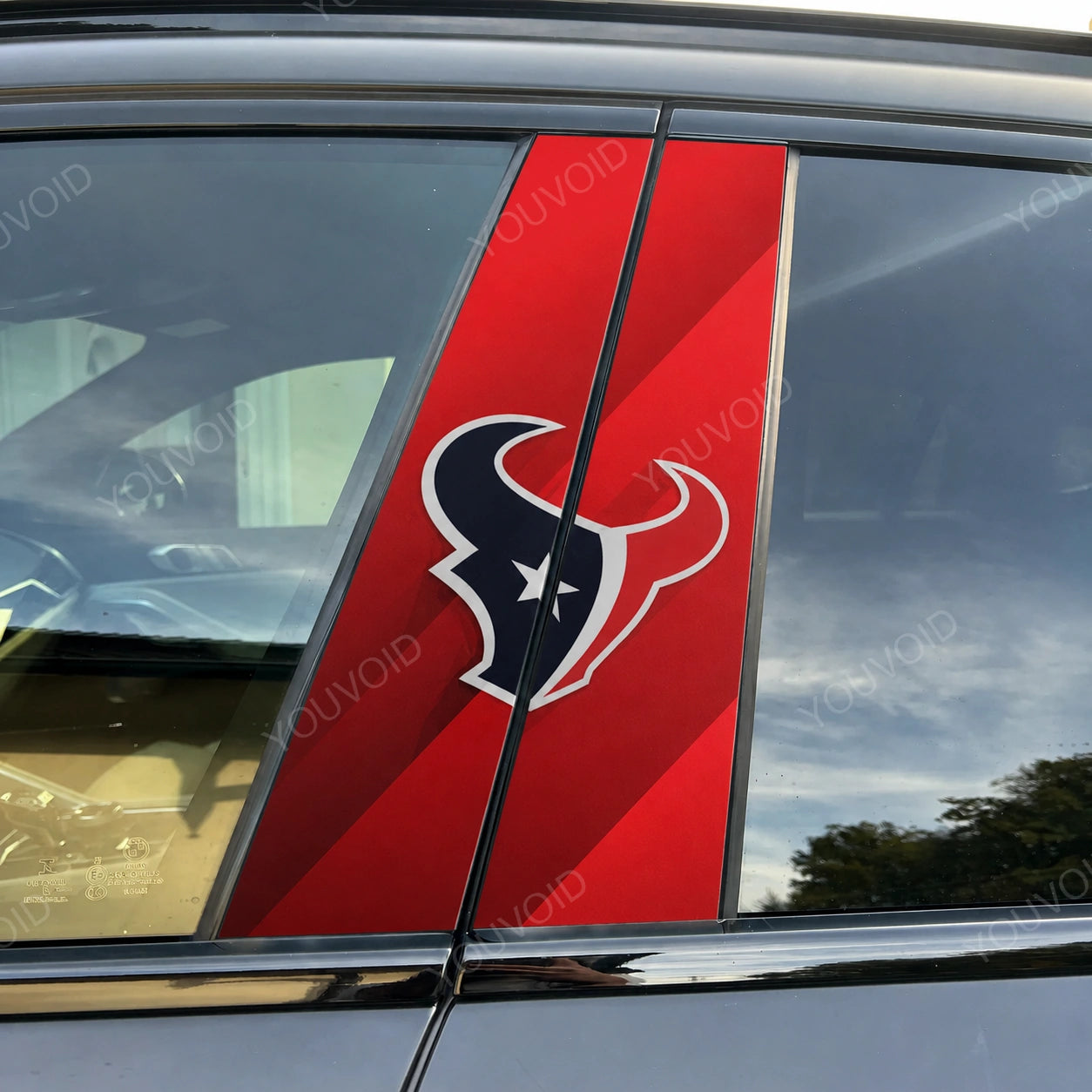 Houston Texans Car Pillar Wrap - Premium Vinyl B-Pillar Decal, Universal Fit