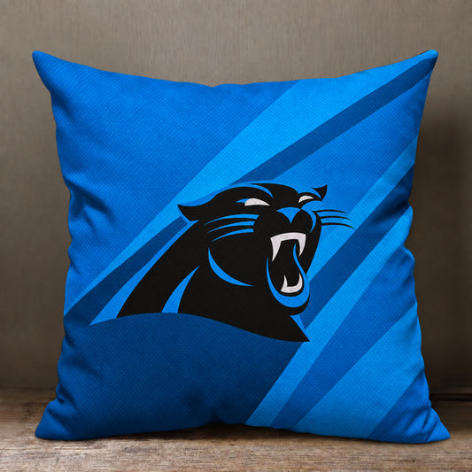 Carolina Panthers sofa cushion cover showing the team graphic and patterned design