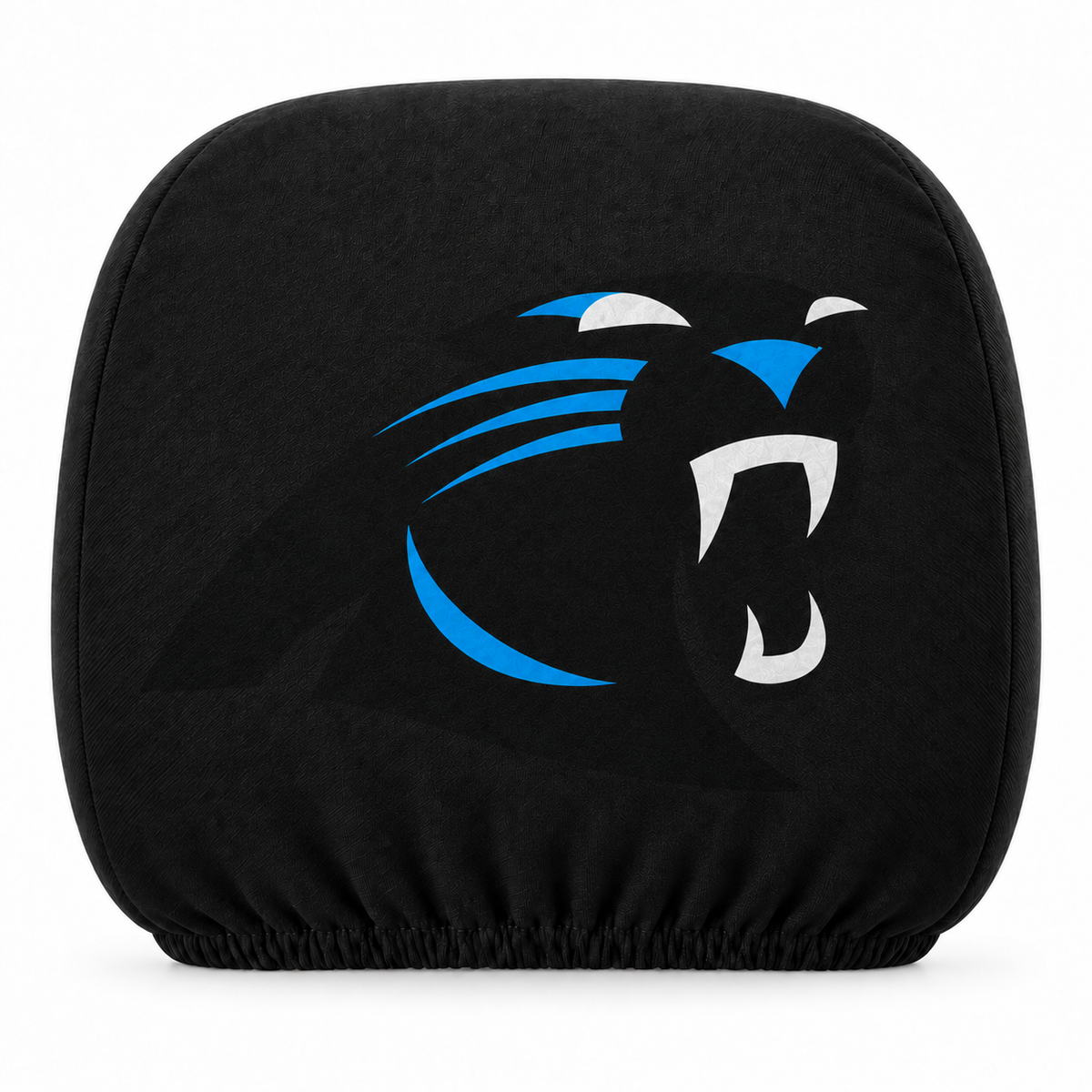 Carolina Panthers car headrest cover, Style 1 logo design, white background