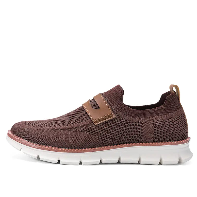 Bellkmart Slip On Mesh Breathable Sneakers - Brown - Bellkmart