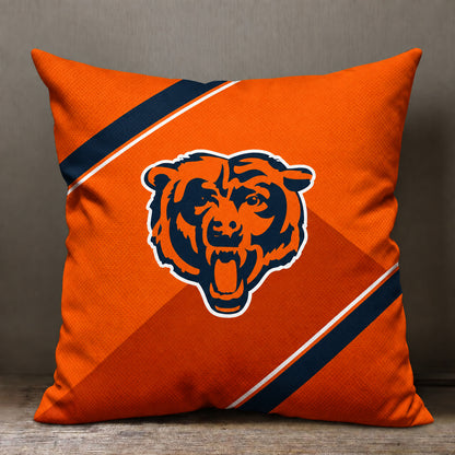 Chicago Bears sofa cushion cover showing the team graphic and patterned design