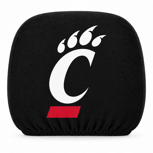 Cincinnati Bearcats car headrest cover, Style 1 team design, white background