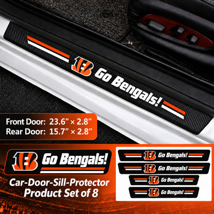 Cincinnati Bengals car door sill protector strips — 2 sets of 8 pieces