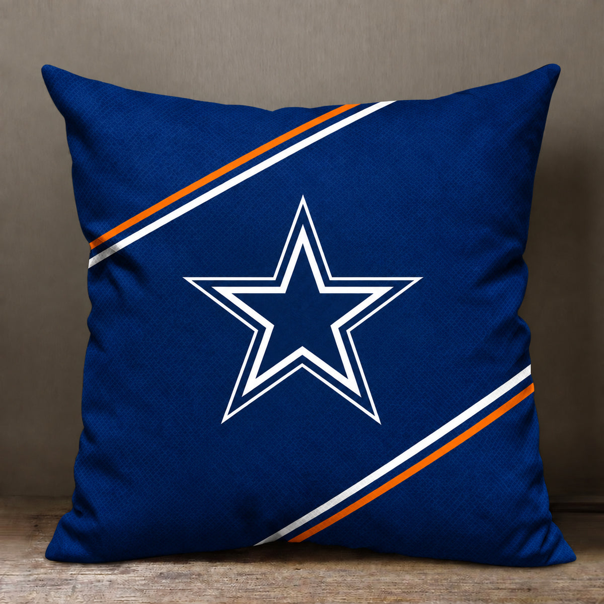 Dallas Cowboys sofa cushion cover showing the team graphic and patterned design