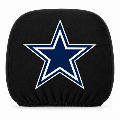 Dallas Cowboys car headrest cover, Style 1 logo design, white background