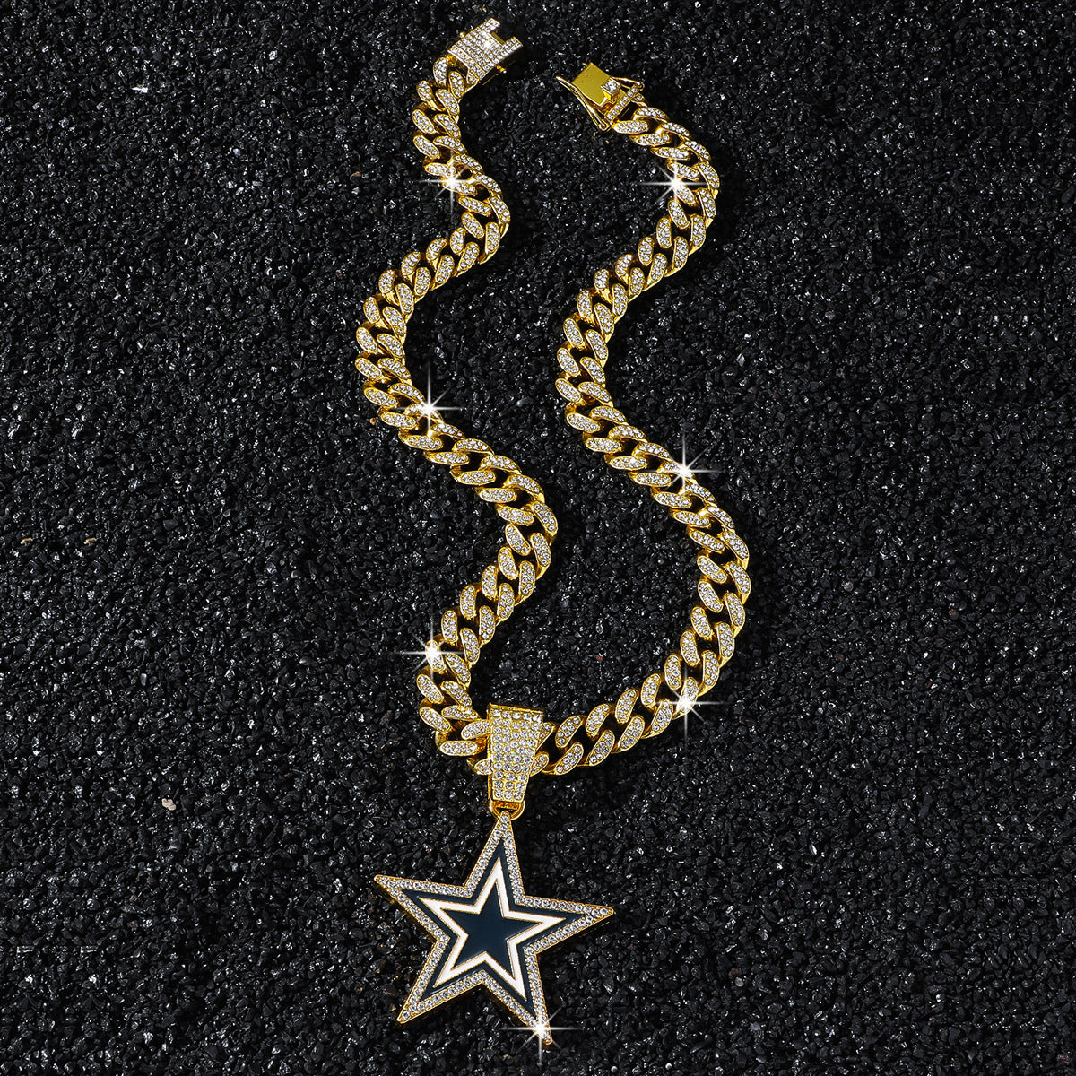 Dallas Cowboys gold-tone rhinestone necklace