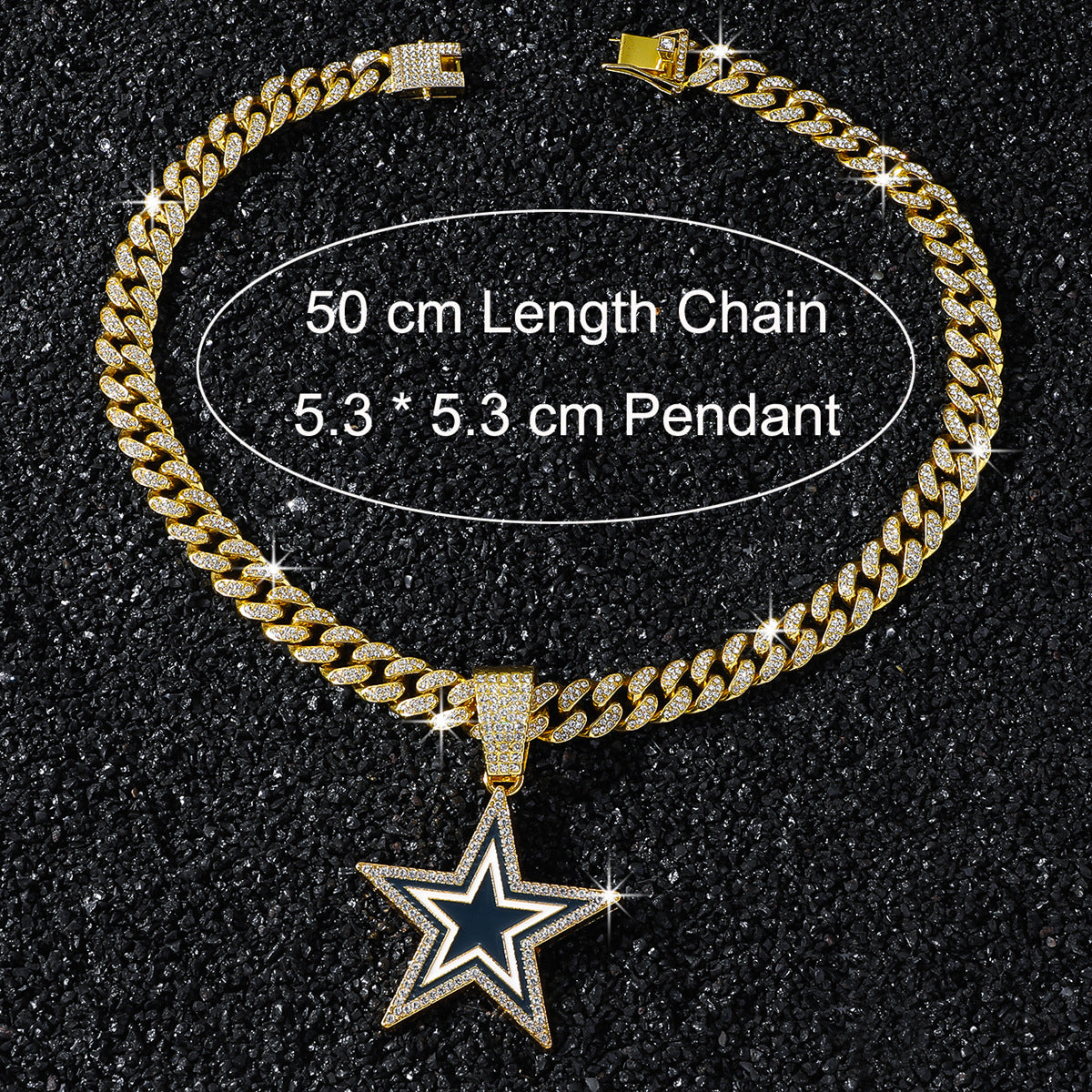 Dallas Cowboys necklace size guide