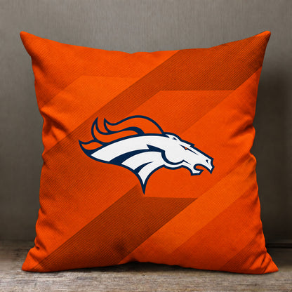 Denver Broncos sofa cushion cover showing the team graphic and patterned design