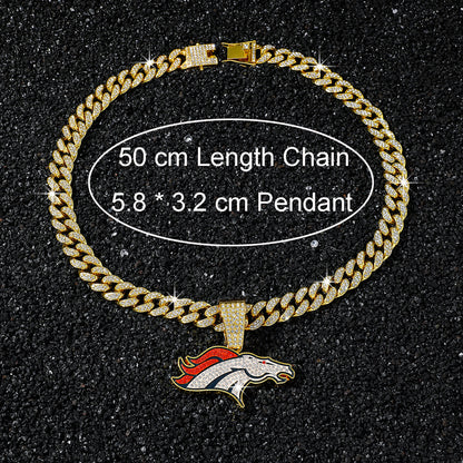 Denver Broncos necklace size guide
