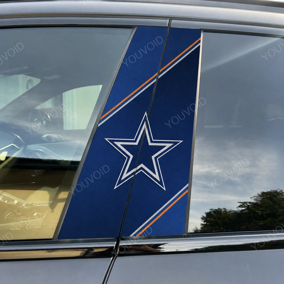 Dallas Cowboys Car Pillar Wrap - Premium Vinyl B-Pillar Decal, Universal Fit