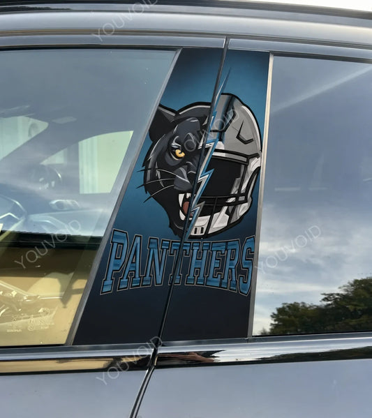Carolina Panthers Car Pillar Wrap - Universal Fit Style 2