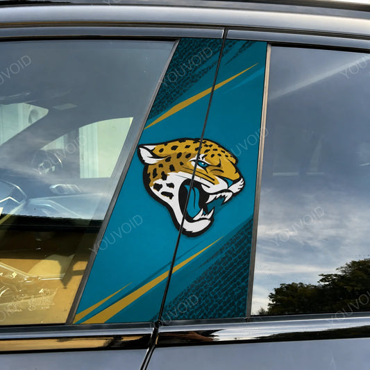 Jacksonville Jaguars Car Pillar Wrap - Premium Vinyl B-Pillar Decal, Universal Fit