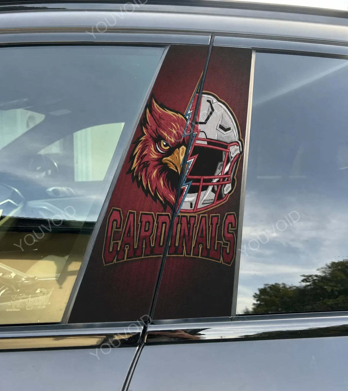 Arizona Cardinals Car Pillar Wrap - Universal Fit Style 2