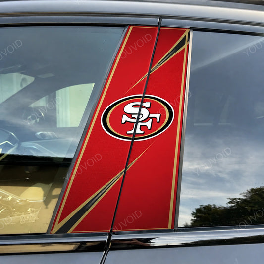 San Francisco 49ers Car Pillar Wrap - Premium Vinyl B-Pillar Decal, Universal Fit