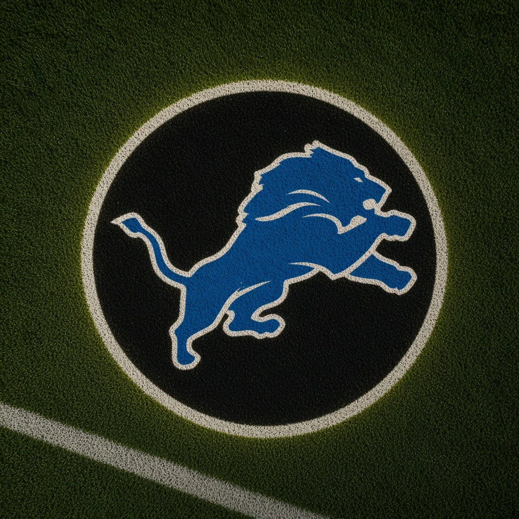 Detroit Lions Football Car Door Projector Light grass scene