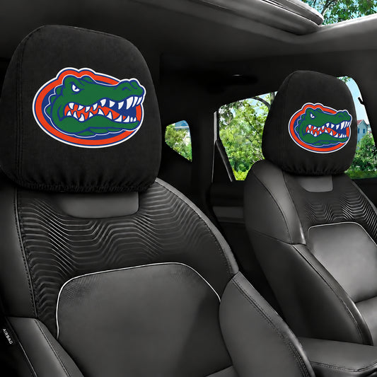 Florida Gators car headrest cover, Style 1 team design, installed in car
