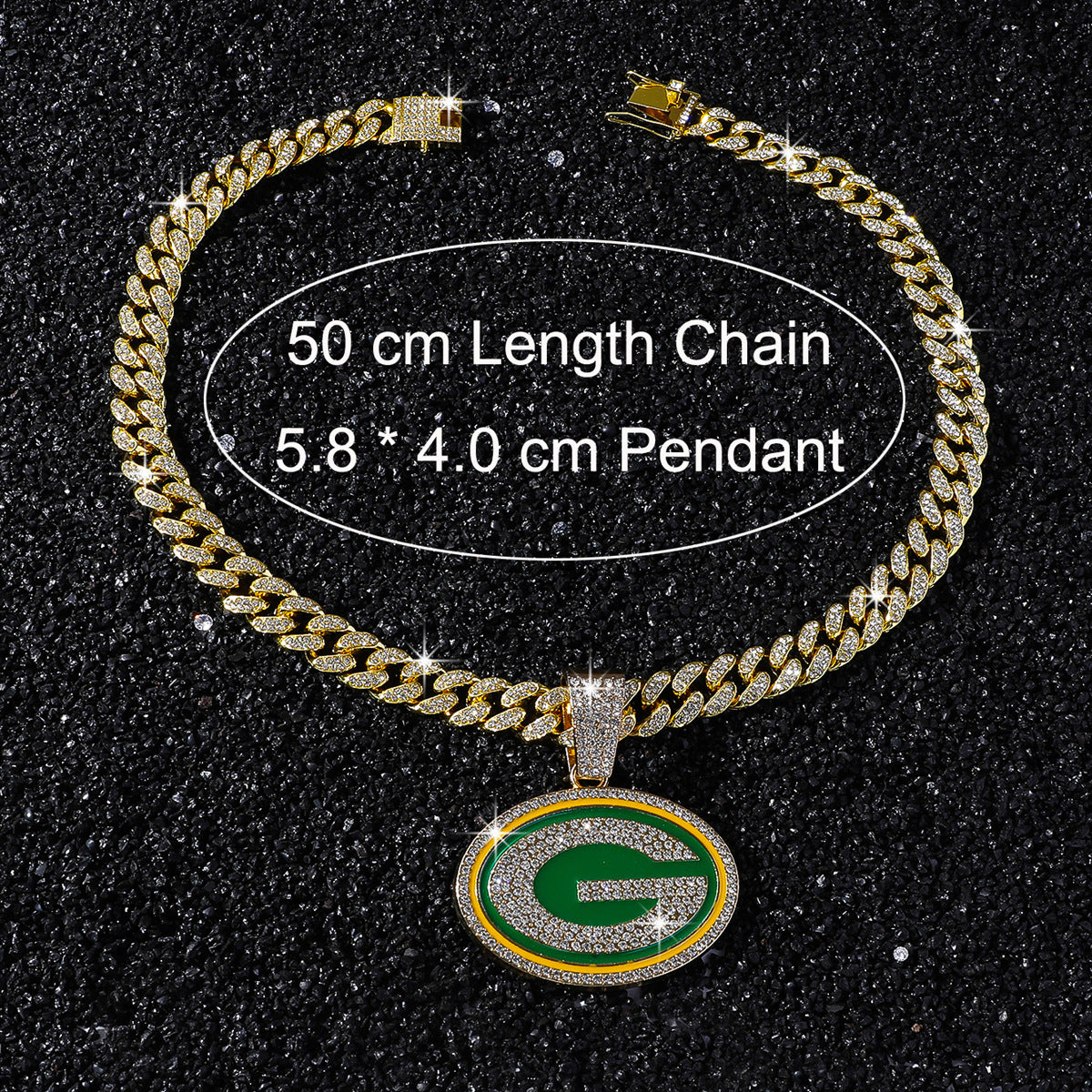 Green Bay Packers necklace size guide