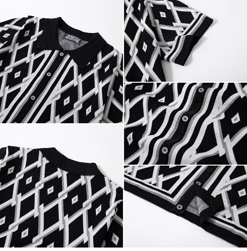 Luxe Jacquard Polo Tee