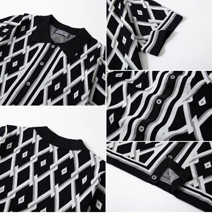 Luxe Jacquard Polo Tee