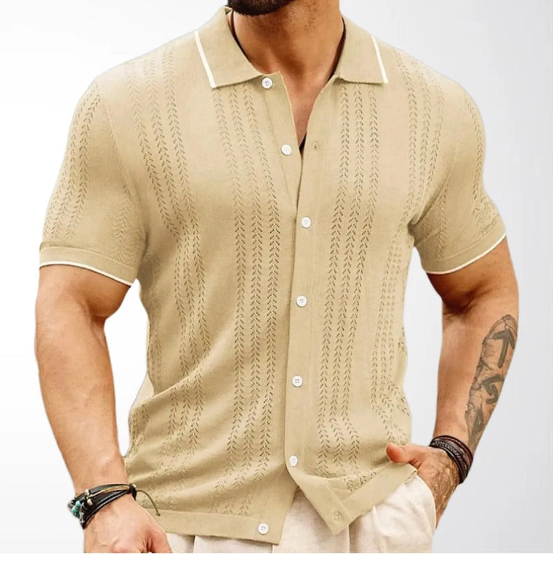 Luxe Caramel Polo Tee