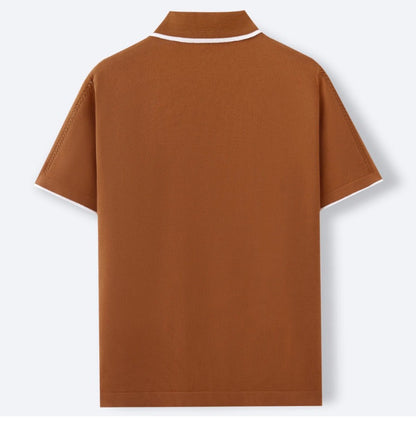 Luxe Caramel Polo Tee