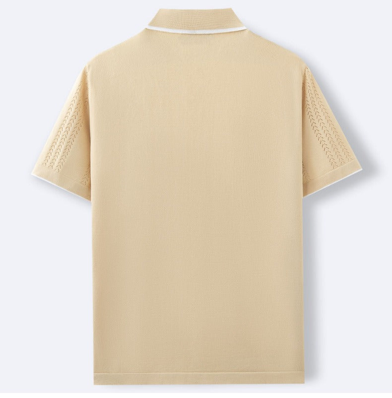 Luxe Caramel Polo Tee