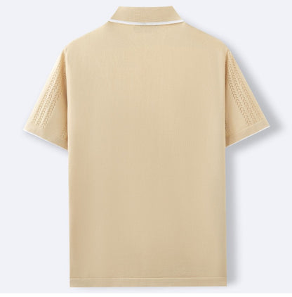 Luxe Caramel Polo Tee