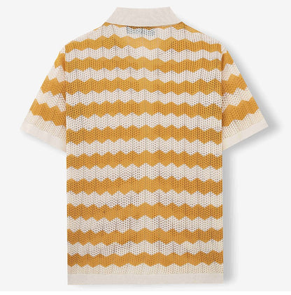 Summer Stripe Polo Tee