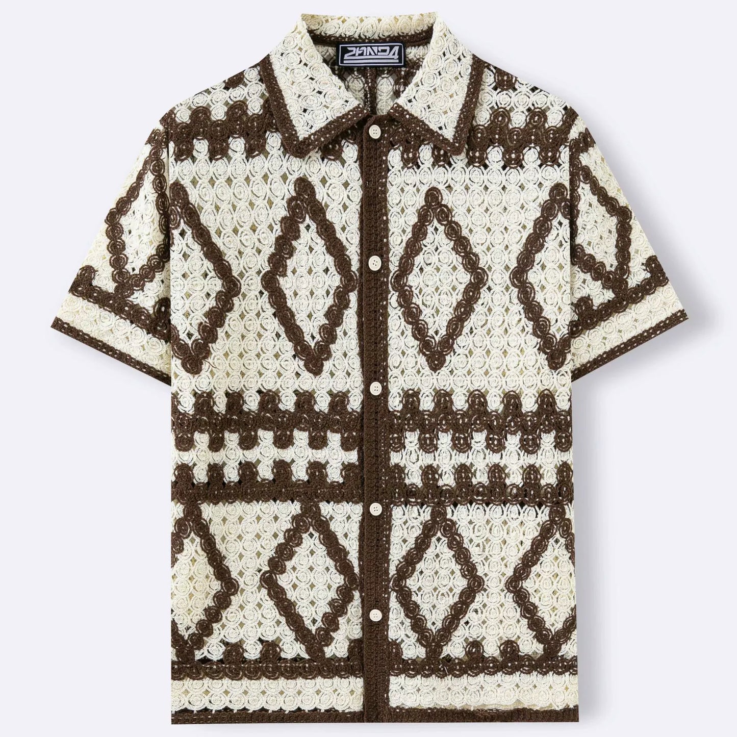Mocha Crochet Shirt