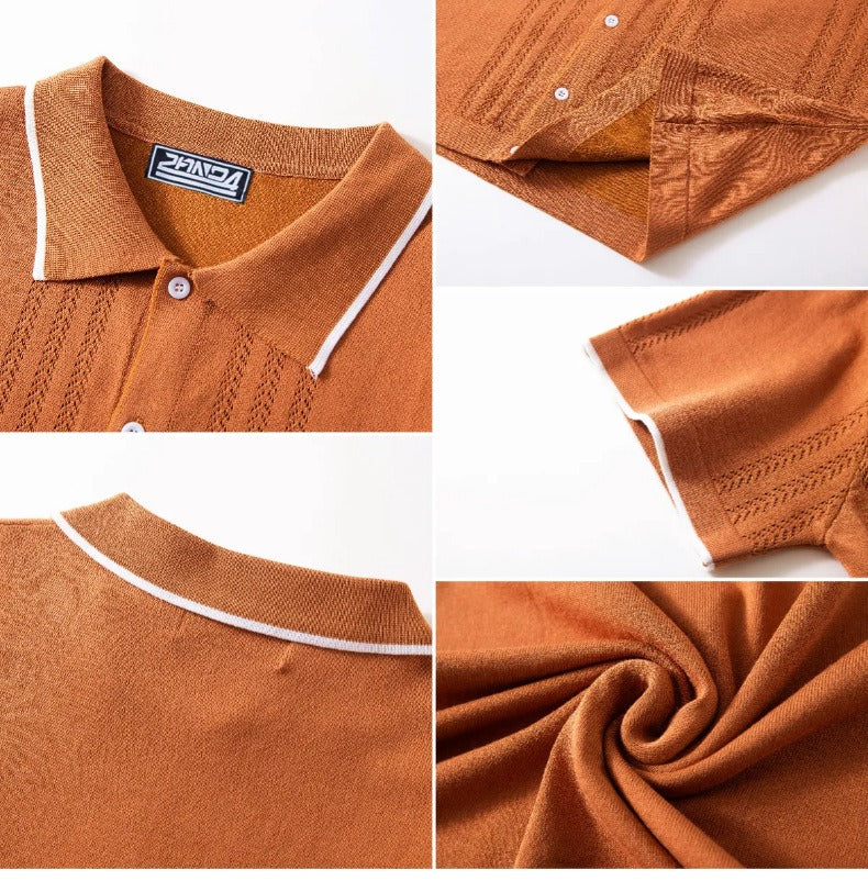 Luxe Caramel Polo Tee