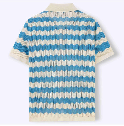 Summer Stripe Polo Tee