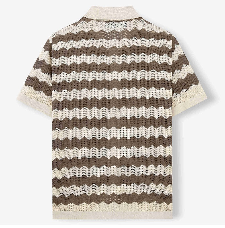 Summer Stripe Polo Tee