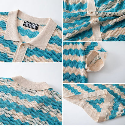 Summer Stripe Polo Tee