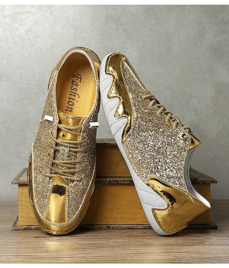 Women Sequined Casual Slip On Sneakers - Bellkmart