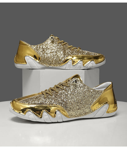 Women Sequined Casual Slip On Sneakers - Bellkmart