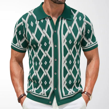 Luxe Jacquard Polo Tee