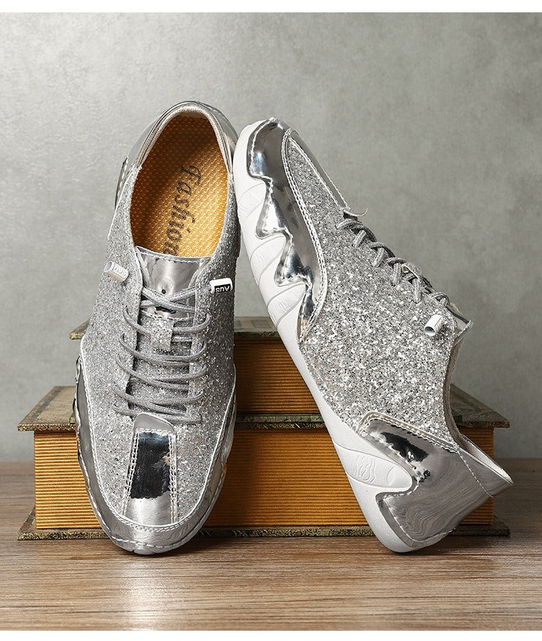 Women Sequined Casual Slip On Sneakers - Bellkmart