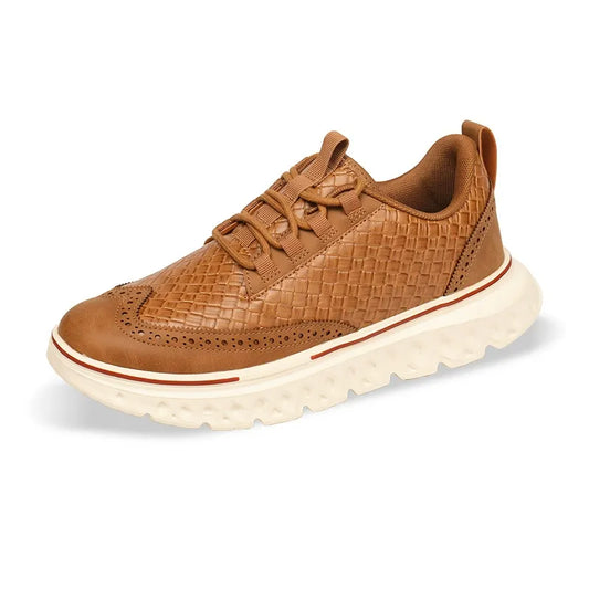 Men's woven lightweight brogue sneakers