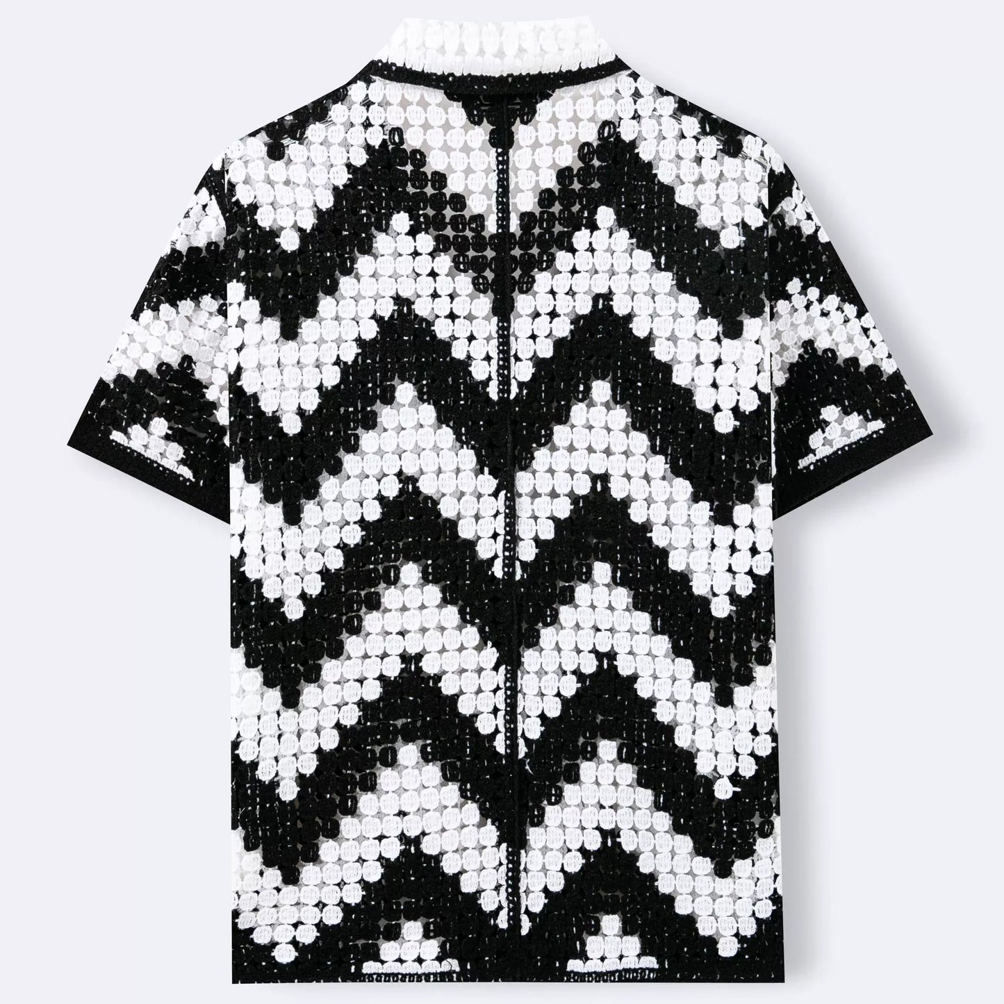Black Wave Knit Shirt