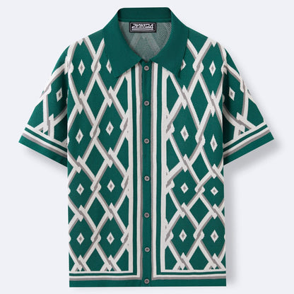 Luxe Jacquard Polo Tee